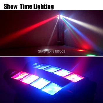 Mini Diskoteka LED dj RGBW Juda Galvos Šviesos diodų (LED Voras Šviesos Scenos Apšvietimas 8Pcs RGBW Voras Šviesos Geras DJ, naktinis klubas Šalis