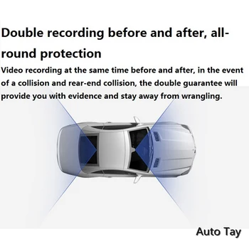 Mini Paslėptas Automobilio Brūkšnys Cam DVR Su WiFi, Dual Lens Car Camera Brūkšnys WIFI Vaizdo įrašymo G-sensorius Naktinio Matymo automobilių Stovėjimo aikštelė Stebėti