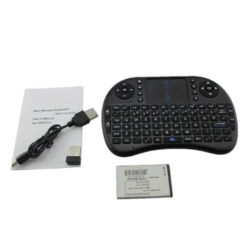 Mini Wireless 2.4 G Nešiojamą QWERTY Klaviatūros Nešiojamų Žaidimų Klaviatūra su Touchpad Smart TV Box/ Raspberry Pi / HTPC
