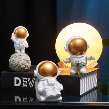 Miniatiūriniai Kosmoso Vyras Kūrybos Astronautas Skulptūros, Statulėlės Parduotuvėje Amatų Stalo, Namų Dekoravimo Reikmenys Vaikas, Gimtadienio Dovana Animacinių Filmų