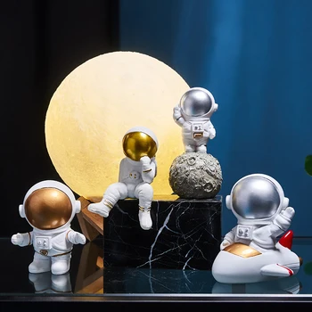 Miniatiūriniai Kosmoso Vyras Kūrybos Astronautas Skulptūros, Statulėlės Parduotuvėje Amatų Stalo, Namų Dekoravimo Reikmenys Vaikas, Gimtadienio Dovana Animacinių Filmų