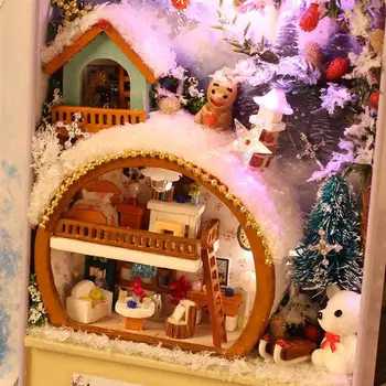 Miniatiūriniai Lėlių Alavo Lauke 3D Rankų darbo Įspūdį Lėlių Rinkinys su Baldai Švietimo Žaislas Vaikams, Gimtadienio, Kalėdų Dovana