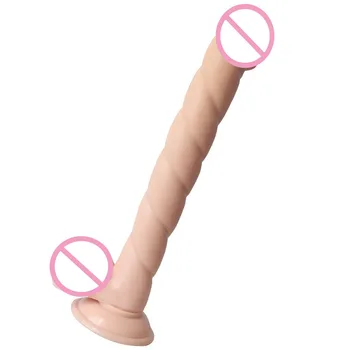 Minkšta spiralė tikroviškas dildo siurbtukas varpos suaugusiųjų masturbator sekso žaislai moteris ilgai dildo big dick didelį vibratorių moterims