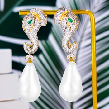 Missvikki Prabanga Pasisekė dramblys nereguliarus didelis perlų Auskarai, Pakabukas Kilnaus Moterų Nuotakos Vestuvių boucle d ' oreille femme 2020 m.