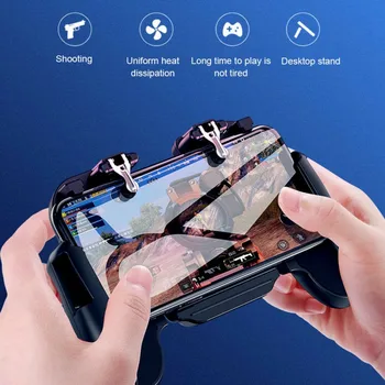 Mobiliųjų Telefonų Žaidimų Gamepad su Radiatorius Aušinimo Ventiliatorius PUBG L1, R1 Sukelti Mobiliųjų Žaidimų Valdiklis Gamepad Manipuliatorių, skirtų 