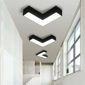 Modernus Minimalistinis Juoda/Balta Energijos taupymo LED Lubų šviestuvas Kūrybos Rodyklių Stiliaus Lubų Šviesos Koridorius, Miegamasis Namų Dekoro