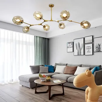 Modernus Nordic kambarį lempos namų atmosferą dizaineris asmenybės kūrybos valgomasis, miegamasis villa molekulinė pakabukas šviesos