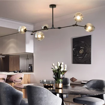 Modernus Nordic kambarį lempos namų atmosferą dizaineris asmenybės kūrybos valgomasis, miegamasis villa molekulinė pakabukas šviesos