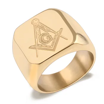 Modyle 316L Nerūdijančio Plieno, Masinu Žiedas Vyrams, magistro, masinu signet žiedas, free mason žiedas papuošalai