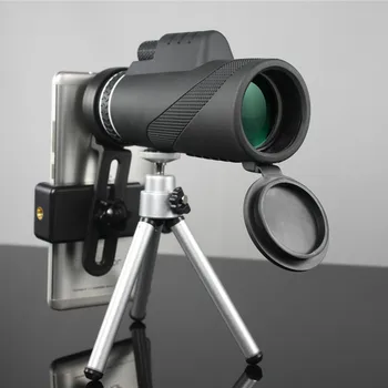 Monokuliariniai 40x60 Priartinimas HD Profesinės Žiūronus, Teleskopą, naktinio matymo Karinės Žiūronas su Telefono Laikikliu Trikojo Medžioklės Turizm