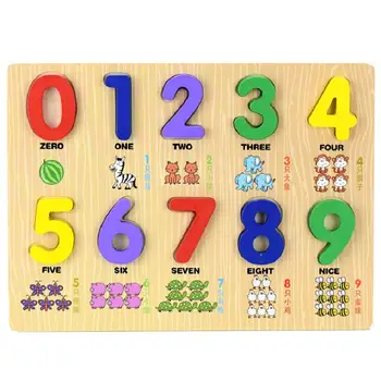 Montessori Skaitmeninis Švietimo Žaislai Ankstyvo Mokymosi 3d Dėlionė Abėcėlė-Skaitmeninis Įspūdį Ikimokyklinio Ugdymo Kūdikių Žaislai, Dėlionės