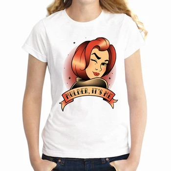 Moteriški Marškinėliai X Failai Agentas Scully Feminizmo Mergina Galia Noriu Tikėti Mergina Tee