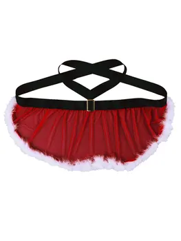 Moterų apatinis Trikotažas Tiktų Kalėdų Seksualus Rankovių Aksomo Bodysuit Raudona Sleepwear Babydoll KALĖDŲ Atostogų Šalies Erotinių Sekso Kostiumas