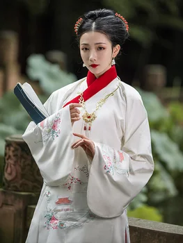 Moterų Kinijos Tradicinės Hanfu Kostiumą Lady Ming Dinastijos Pricess Medžiaga Moterų Etape Cosplay Veiklos Senovės Liaudies Šokių Drabužiai