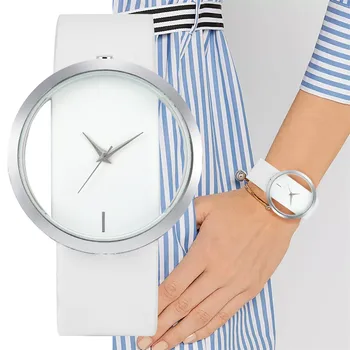 Moterų Laikrodžiai Kūrybos Skaidrus Tuščiaviduriai Dial Moterų Laikrodis Kvarcinis Judėjimas Paprastu būdu Lady Laikrodis reloj femenino