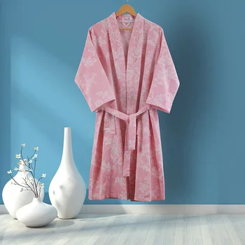 Moterų medvilnės Pižamą moterų Rudenį Naujų gazas Skraiste, Japonų Stiliaus Ponios Pižamą Medvilnės Chalatas Sleepwear
