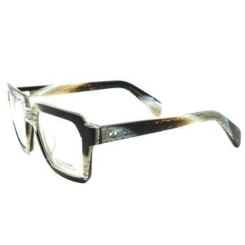 Moterų Rankų darbo Senovinių Kvadratinių Akinių Rėmelius Vyrų negabaritinių aikštėje akinių rėmeliai Visą Ratlankio Retro Acetatas Rx akinių rėmeliai