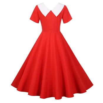 Moterų Vasaros Suknelė Kietas Mėlyna Geltona Raudona Juoda Vintage Elegantiška Juoda Šalis Suknelės Mados-line Aukštos Liemens Apdaras Femme Vestidos