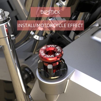 Motociklo naftos valdovas dekoratyvinis kūrybos varžtas padengti priedai, modifikuoti motoroleris alyvos daviklis dviratį tepalo matuoklis moto termometras