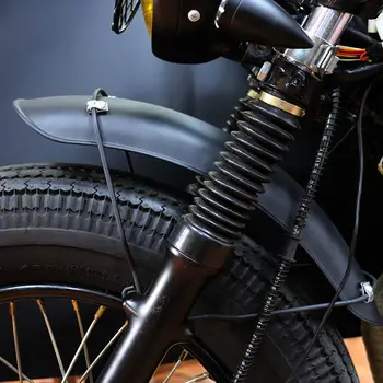Motociklo Priekinis Sparnas Galinis Raštas Retro Mudguard Dangtelis Juodas Metalo Harley FatBob Bobber 