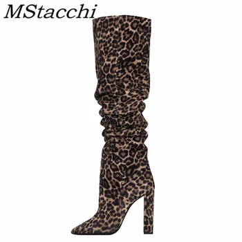 Mstacchi Leopard Nurodė Aikštėje Kulno Seksualių Moterų Aukšto Kulno Batai 2020 Naujas Mados Brandus Ponia Batai Mujer Vulcanizar Los Zapatos