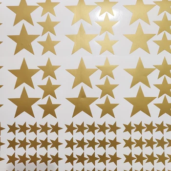 Multi Dydžio Mišrios Matinis Aukso Žvaigždė Sienų Lipduko Vaikų Kambario Žvaigždėtas Lubas Vinilo Decal Darželio Dekoras