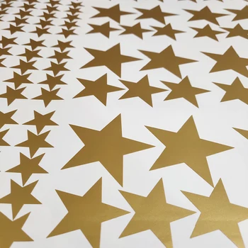 Multi Dydžio Mišrios Matinis Aukso Žvaigždė Sienų Lipduko Vaikų Kambario Žvaigždėtas Lubas Vinilo Decal Darželio Dekoras