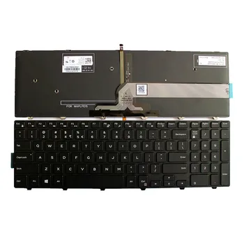 MUMS klaviatūra Dell Inspiron PK1313G1B00 MP-13N83USJ698 490.00H07.0A01 PK1313G2B00 V147225BS V147225BS1 Su Apšvietimu/frame