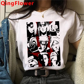 Naruto Akatsuki Kietas Juokingas Animacinių filmų Marškinėliai Moterims Harajuku Ullzang Japonų Anime T-shirt Grafikos 90s Marškinėlius Naujas Top Tees Moteris