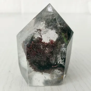 Natūrali ŽALIOJI PHANTOM KRISTALŲ kvarco kristalo taško, mineralinių akmenų energijos Gijimą, kristalai