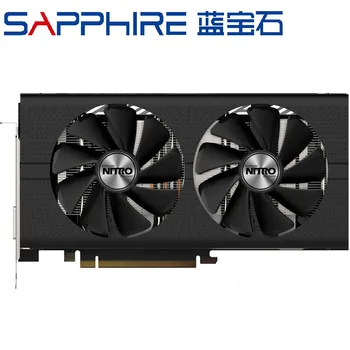 NAUDOTI Sapphire RX 570 4G grafika kortelės GDDR5 256bits Dual Fan 2*HDMI suderinamus+2*DP+1 X DVI PCI-E 3.0 X16 NITRO Oversea Ver