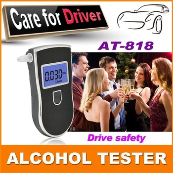 NAUJA, NE-818 Alkoholio Testeris Profesinės Kvėpavimas Policijos Breathalyzer LED Skaitmeninis Alkoholio Breathalyzer Testeriai AT818 Nemokamas pristatymas