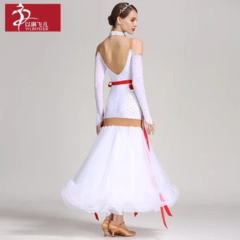 Nauja sportinių šokių konkurencijos suknelė šokių salė, valsas suknelės standartinių šokių suknelė moterų šokių suknelė S7025