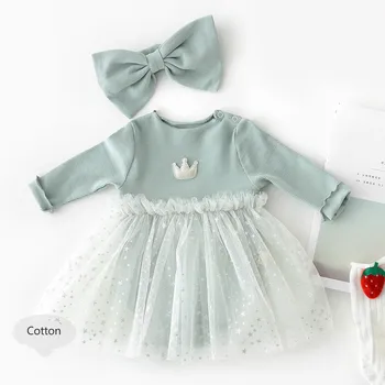 Naujagimio Mergina Drabužius ilgomis rankovėmis Akių Princesė Baby Girl Dress Šalis Gimtadienio Suknelė 0 3 6 mėnesių Kūdikiui Baby Girl Drabužiai