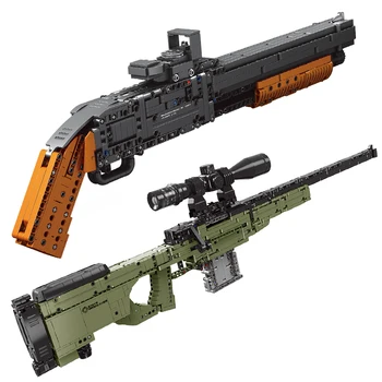 Naujas 1491pcs AWM Snaiperio Šautuvas, Pistoletas Modelio Blokai įrangos pardavimas, biuro įrangos Ginklai Plytų PUBG Karinės SWAT Ginklų Žaislai