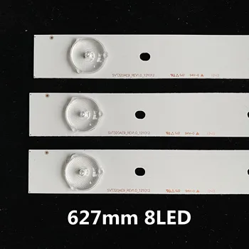 Naujas 30pcs/daug 8LED 625mm LED apšvietimo juostelės TOSHIBA 32L2333DG SVT320AE9_REV1.0_121012 LSC320HN03-T01
