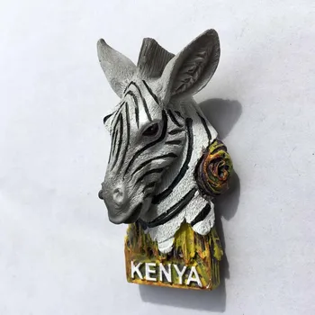 NAUJAS Afrika, Kenija, Šaldytuvo Magnetų 3D Dervos Rankų darbo Zebra Šaldytuvas Magnetiniai Lipdukai, Kelionės, Turizmas, Suvenyrai, Dovanos