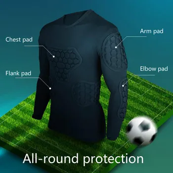Naujas Alveolate Futbolo Vartininkas Megztiniai Vyrams Mokymo Marškinėliai, Kelnės Rinkinys Vartininkas Drabužių Kelio, Alkūnės, Padas iš Visų pusių Raštas