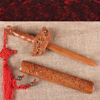 Naujas Kinų stiliaus Modelis Skulptūra katana kardas originalios medienos 