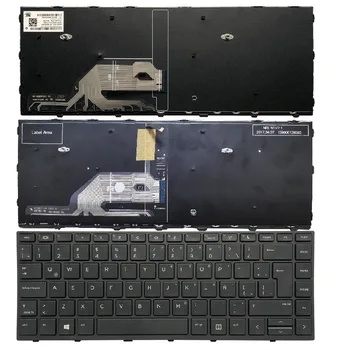 Naujas lotynų nešiojamojo kompiuterio klaviatūra HP Probook 430 G5 440 G5 LA Juoda Klaviatūra su karkasu