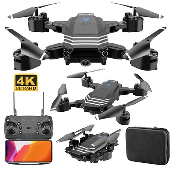 NAUJAS LS11 Drone 4K 1080P HD Dual fotoaparatai, vaizdo Kamera Fpv Wifi Rc Tranai, Sulankstomas Professionele Quadcopter Paspaudę Modus Dron Speelgoed