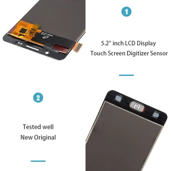 Naujas Originalus Samsung A5 2016 LCD Ekranas A510 A510F A510M SM-A510F Jutiklinis Ekranas skaitmeninis keitiklis LCD Asamblėjos Pakeitimo