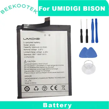 Naujas Originalus Umidigi BISON 5000mAh Baterijos atsarginės Dalys, Reikmenys, Akumuliatoriai, naudojami Umidigi BISON Mobilusis Telefonas