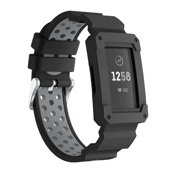 Naujas Sporto Silikono Dirželis Fitbit Mokestis 3 Žiūrėti Juostos Fitbit Išmaniųjų Laikrodžių Apyrankės Gumos Pakeitimas Rankogaliai su Byla