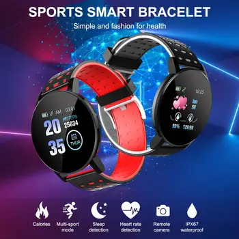 Naujas Sporto Smart Žiūrėti Vandeniui Širdies ritmo Smart Apyrankę su Aukštos raiškos Jutiklinį Ekraną Fitneso Smartwatch Vyrams, Moterims