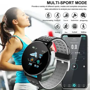 Naujas Sporto Smart Žiūrėti Vandeniui Širdies ritmo Smart Apyrankę su Aukštos raiškos Jutiklinį Ekraną Fitneso Smartwatch Vyrams, Moterims