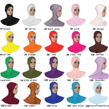 Naujas Stilius Modalinis vieną Crossover Musulmonišką Hidžabą Islamo Vidinis Kepurės Underscarf Sporto Skrybėlės HM204