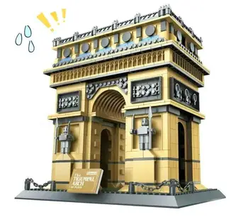 Naujas WanGe Architektūros Serijos Arc Būti Triomphe Modelio Blokai Nustatyti Classic SS Idėjos Švietimo Žaislai Vaikams