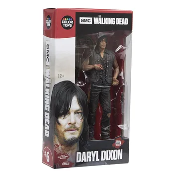 NAUJI karšto 15cm The Walking Dead Season 8 Rick spausdintuvai priežiūra Daryl Dixon Negan veiksmų skaičius, žaislų surinkėjas Kalėdų dovana lėlė su dėžute