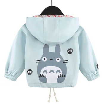 Nauji Kūdikių Mergaičių Paltai Animacinių filmų Totoro Hoodies Striukė Mergaitėms Rudenį Vaikai Switshirt Lovely Baby Striukė Vaikams viršutinių drabužių siuvimas